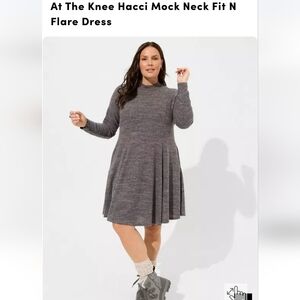 Torrid mock neck supersoft fit & flare hacci dress NWT  sz 2X